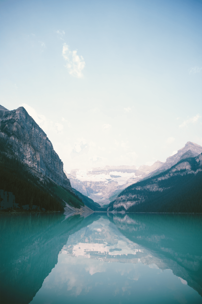blue lake and mountains